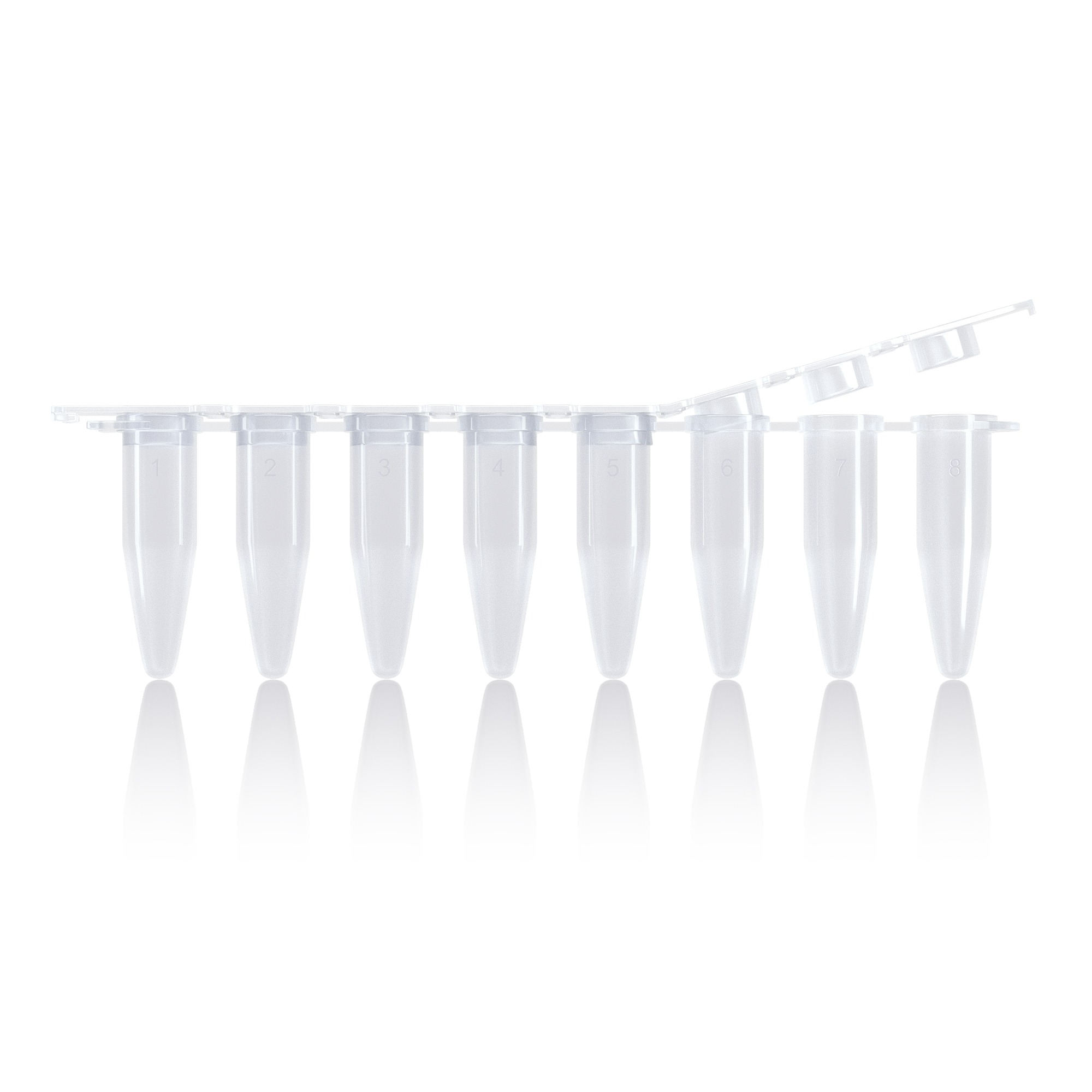0.2 ml 8-Tube PCR Strips (with Caps)