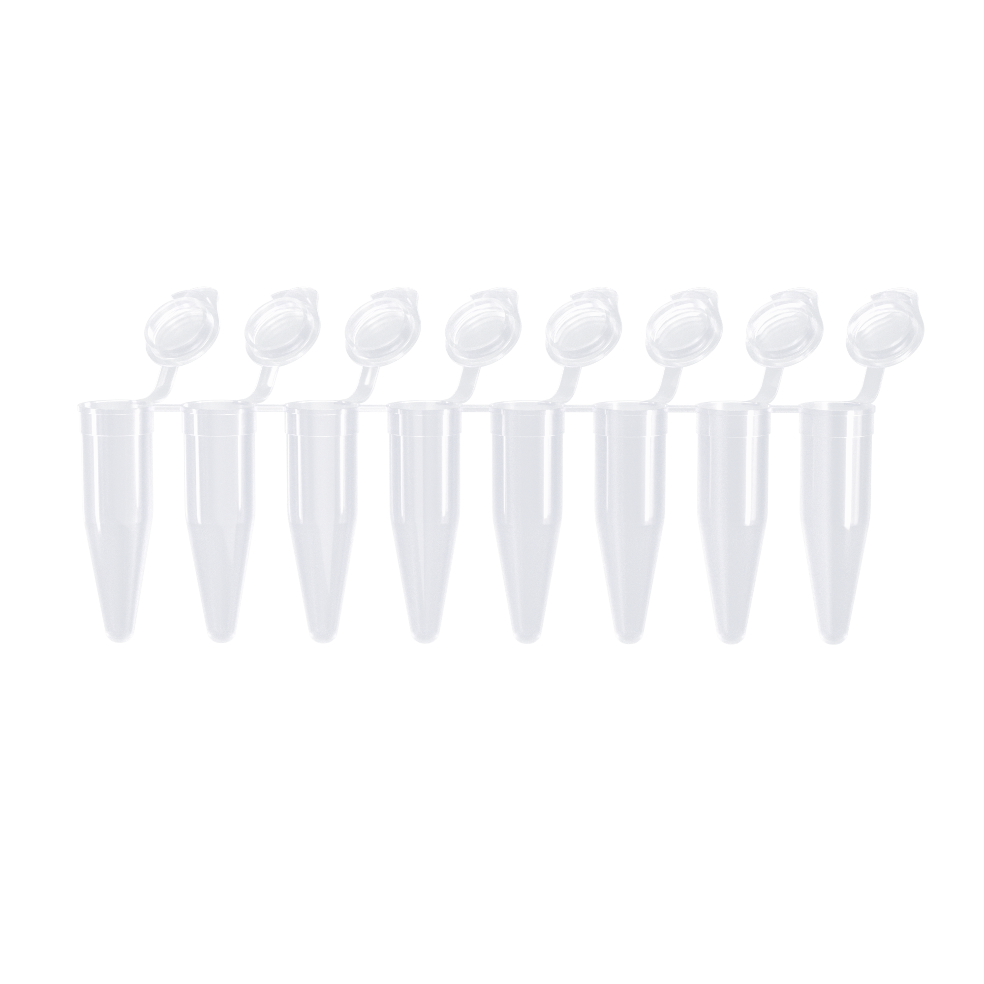 0.2 ml 8-Tube PCR Strips with Attached Caps